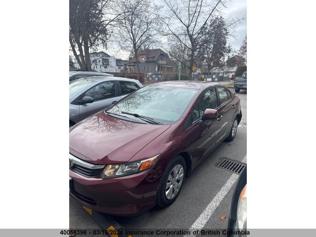 40056396 :رقم المزاد ، 2HGFB2F45CH006792 vin ، 2012 Honda Civic مزاد بيع
