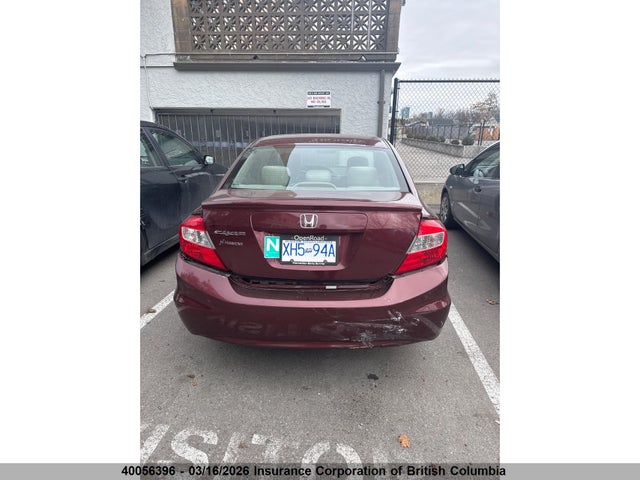 40056396 :رقم المزاد ، 2HGFB2F45CH006792 vin ، 2012 Honda Civic مزاد بيع