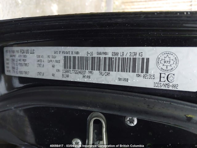 RAM 1500 Slt 2016 1C6RR7LT7GS246237 Image 9