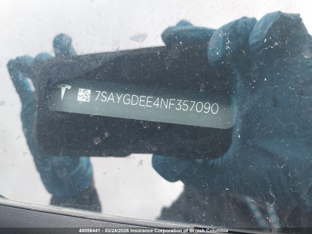 Продажа на аукционе авто 2022 Tesla Model Y Long Range, vin: 7SAYGDEE4NF357090, номер лота: 40056441