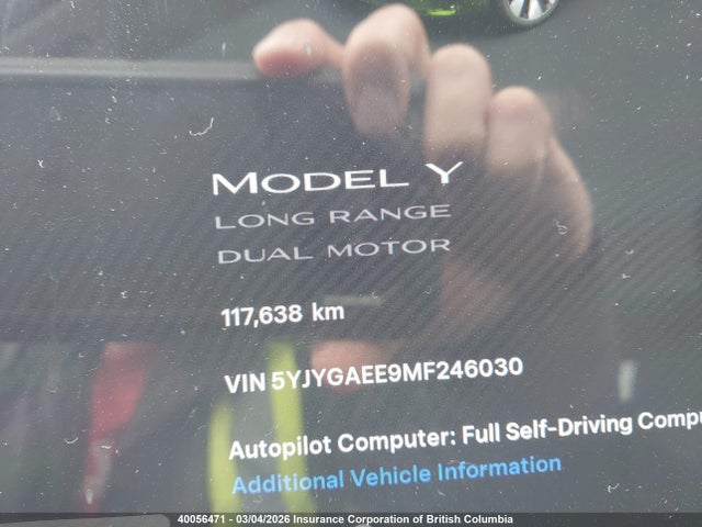 5YJYGAEE9MF246030 Tesla Model Y