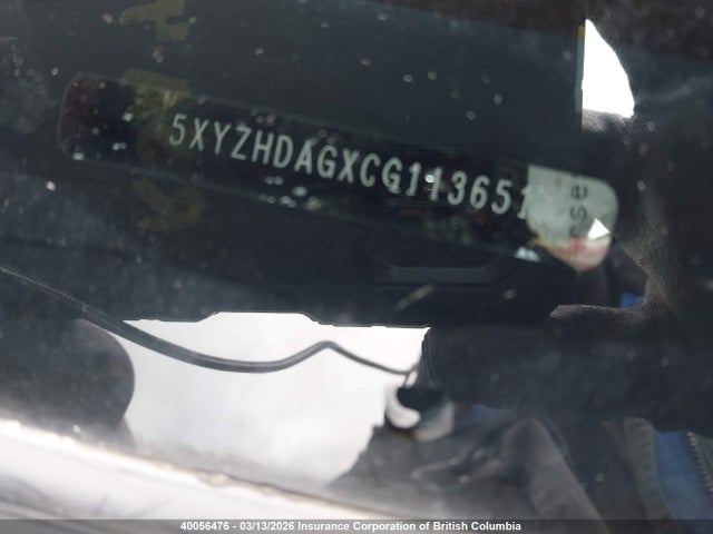 40056476 :رقم المزاد ، 5XYZHDAGXCG113651 vin ، 2012 Hyundai Santa Fe Limited 3.5 مزاد بيع