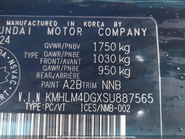 KMHLM4DGXSU887565 Hyundai Elantra Preferred With Tech Package