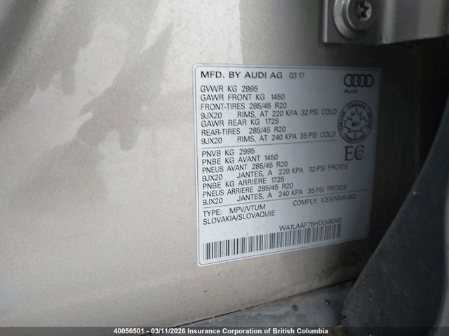 WA1LAAF75HD048242 Audi Q7