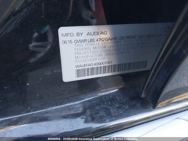 WAUEFAFL4GN003361 Audi A4