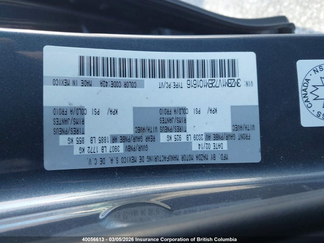 Mazda Mazda3 Gs-sky 2014 3MZBM1V72EM101616 Image 9