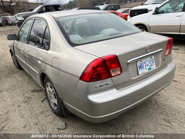 40056653 :رقم المزاد ، 2HGES16681H905599 vin ، 2001 Honda Civic مزاد بيع