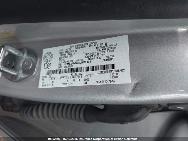 Ford ESCAPE SE 2020 1FMCU9G63LUC01061 Image 19