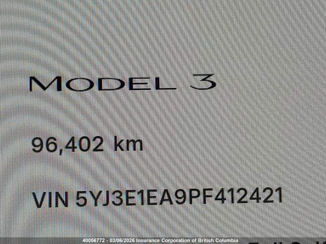 5YJ3E1EA9PF412421 Tesla MODEL 3