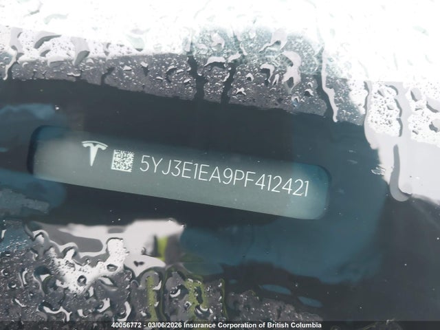 5YJ3E1EA9PF412421 Tesla MODEL 3