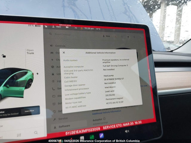 Aukcja sprzedaży 2021 Tesla Model 3, vin: 5YJ3E1EA3MF023009, numer aukcji: 40056785