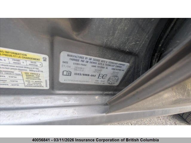 Продаж на аукціоні авто 2009 Chevrolet Aveo, vin: KL1TV55E59B355481, номер лоту: 40056841