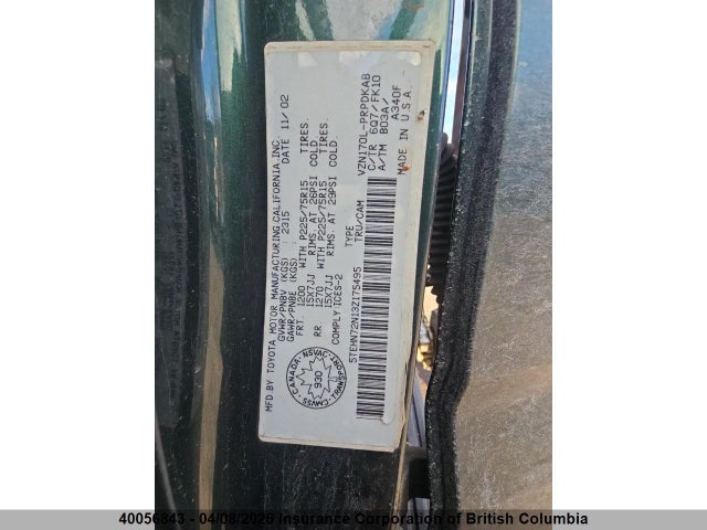 Продаж на аукціоні авто 2003 Toyota Tacoma Double Cab, vin: 5TEHN72N13Z175495, номер лоту: 40056843