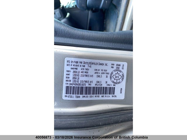Aukcja sprzedaży 2002 Dodge Caravan Sport, vin: 1B4GP45RX2B518372, numer aukcji: 40056873