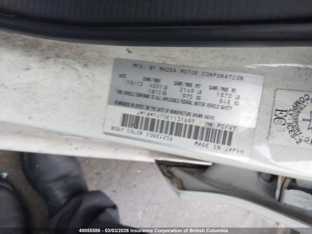 JM1BM1U70E1131697 Mazda 3 SPORT