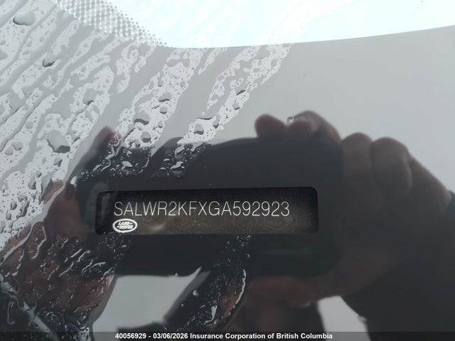 SALWR2KFXGA592923 Land Rover Range Rover Sport Hse