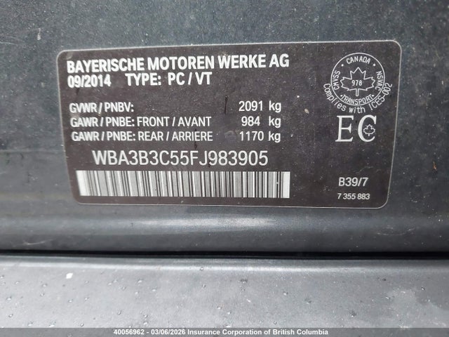 WBA3B3C55FJ983905 BMW 328I