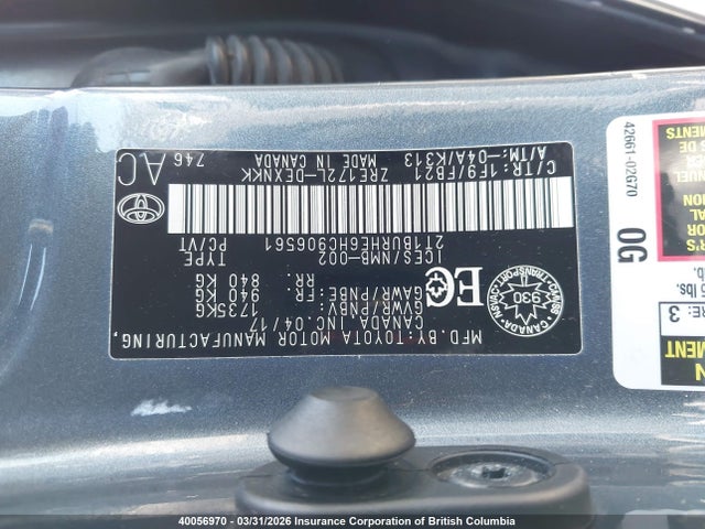 Aukcja sprzedaży 2017 Toyota Corolla L/le/xle/se/xse, vin: 2T1BURHE6HC906561, numer aukcji: 40056970