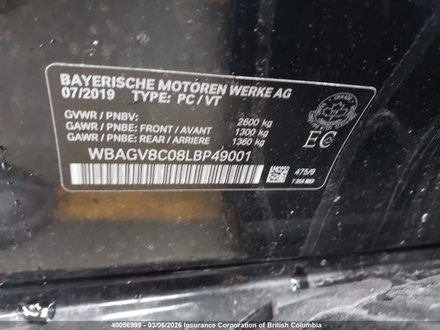 WBAGV8C08LBP49001 BMW M850XI