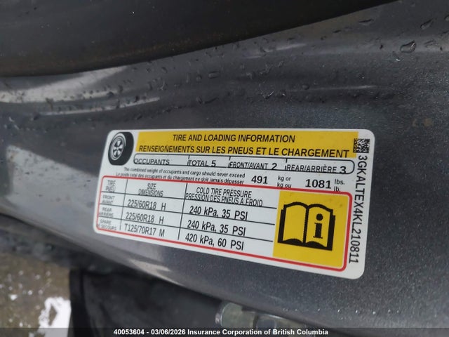 3GKALTEX4KL210811 GMC Terrain Sle