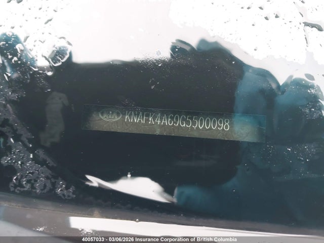 KNAFK4A69G5500098 KIA Forte