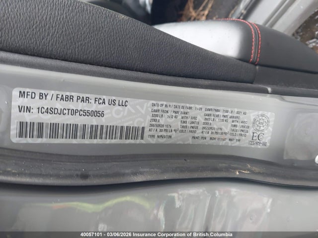 1C4SDJCT0PC550056 Dodge Durango R/t
