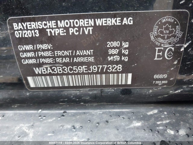 WBA3B3C59EJ977328 BMW 328I