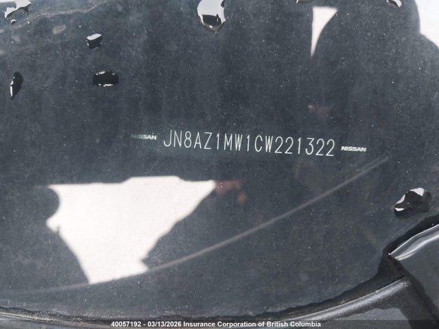 Продажа на аукционе авто 2012 Nissan Murano Sl, vin: JN8AZ1MW1CW221322, номер лота: 40057192
