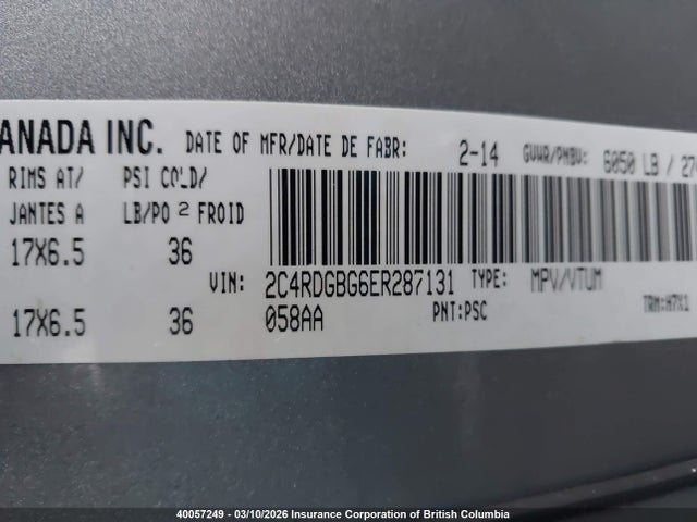 Dodge Grand Caravan Se 2014 2C4RDGBG6ER287131 Image 9