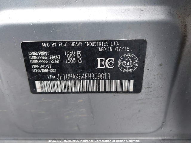 Subaru Impreza Premium Plus 2015 JF1GPAK64FH309813 Image 9