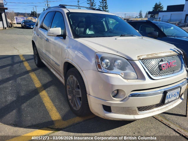 2012 Gmc Acadia Denali მანქანა იყიდება აუქციონზე, vin: 1GKKVTEDXCJ253112, აუქციონის ნომერი: 40057273