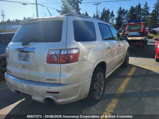 2012 Gmc Acadia Denali მანქანა იყიდება აუქციონზე, vin: 1GKKVTEDXCJ253112, აუქციონის ნომერი: 40057273