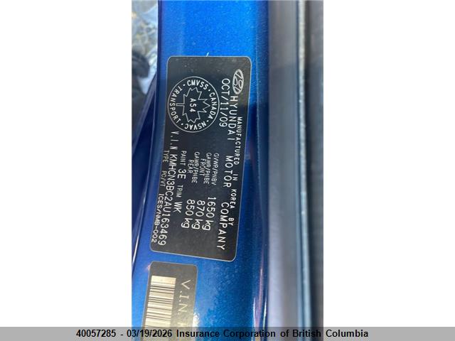 Aukcja sprzedaży 2010 Hyundai Accent Se, vin: KMHCN3BC2AU163469, numer aukcji: 40057285