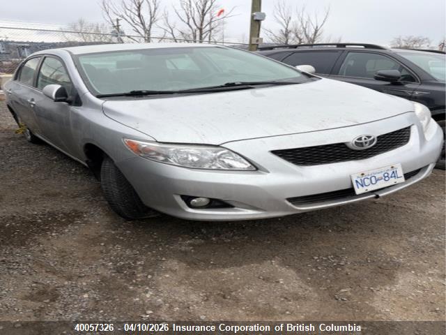 40057326 :رقم المزاد ، 2T1BU40E59C087039 vin ، 2009 Toyota Corolla S/le/xle مزاد بيع