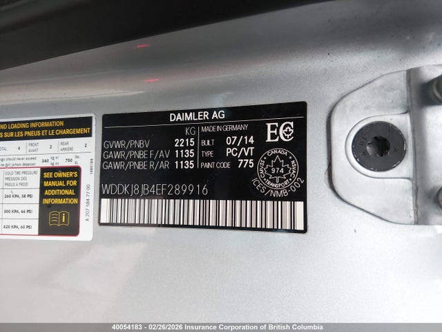 WDDKJ8JB4EF289916 Mercedes-Benz E 350 4matic