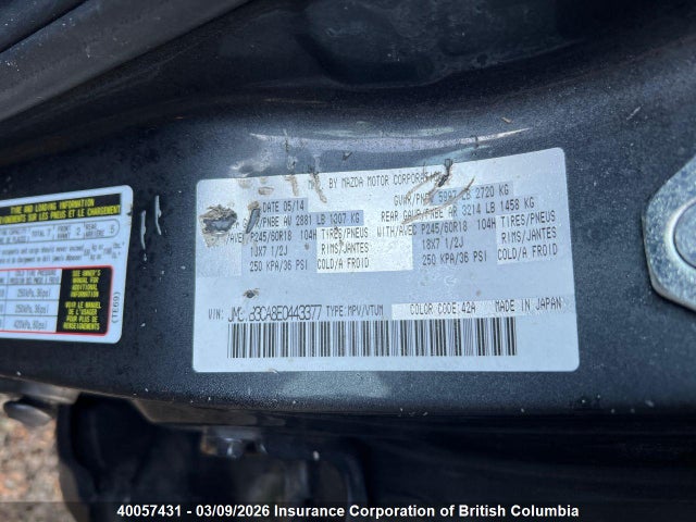 JM3TB3CA8E0443377 Mazda CX-9