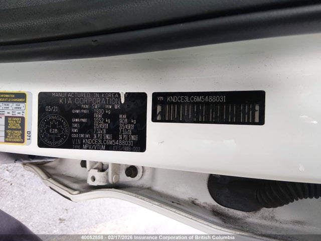 KNDCE3LC6M5488031 KIA Niro Ex Premium