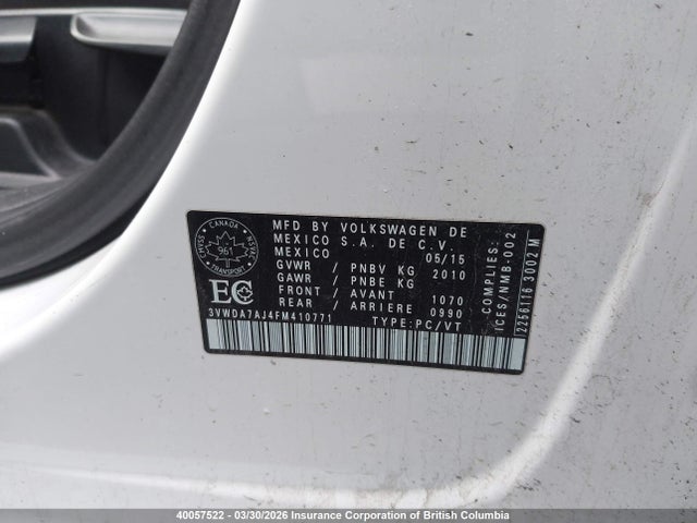 3VWDA7AJ4FM410771 Volkswagen Jetta
