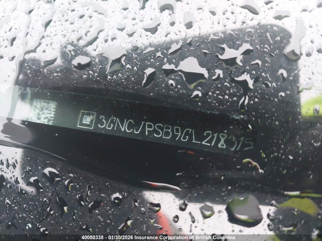 3GNCJPSB9GL218315 Chevrolet TRAX 1LT