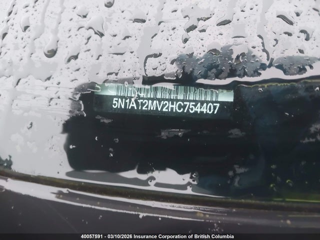 5N1AT2MV2HC754407 Nissan Rogue S/sl Platinum/sv