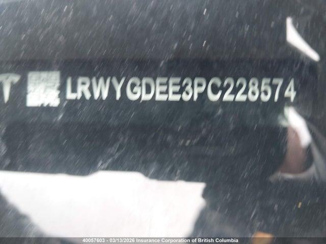 Aukcja sprzedaży 2023 Tesla Model Y, vin: LRWYGDEE3PC228574, numer aukcji: 40057603