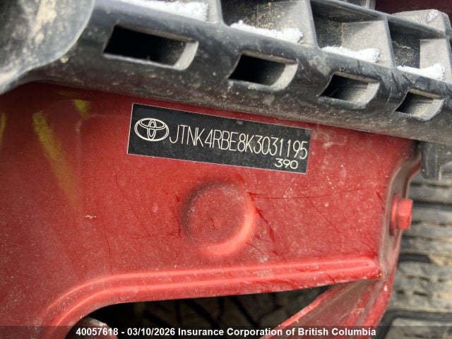 JTNK4RBE8K3031195 Toyota Corolla Se/xse