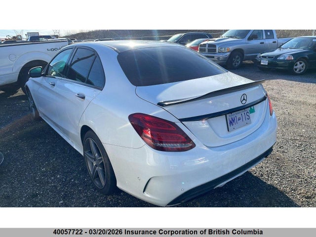 40057722 :رقم المزاد ، 55SWF4KB2GU123839 vin ، 2016 Mercedes-benz C 300 4mati مزاد بيع