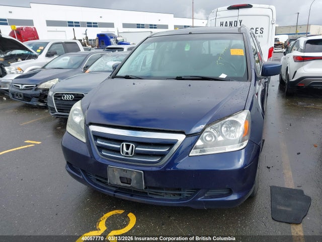 40057770 :رقم المزاد ، 5FNRL38635B504611 vin ، 2005 Honda Odyssey Ex-l مزاد بيع