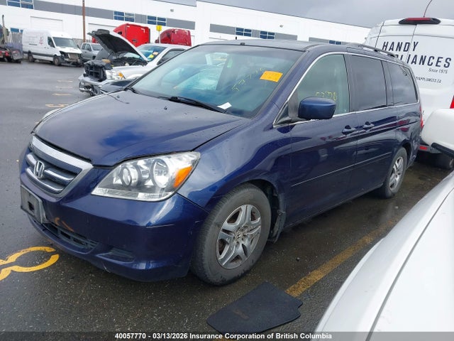 40057770 :رقم المزاد ، 5FNRL38635B504611 vin ، 2005 Honda Odyssey Ex-l مزاد بيع