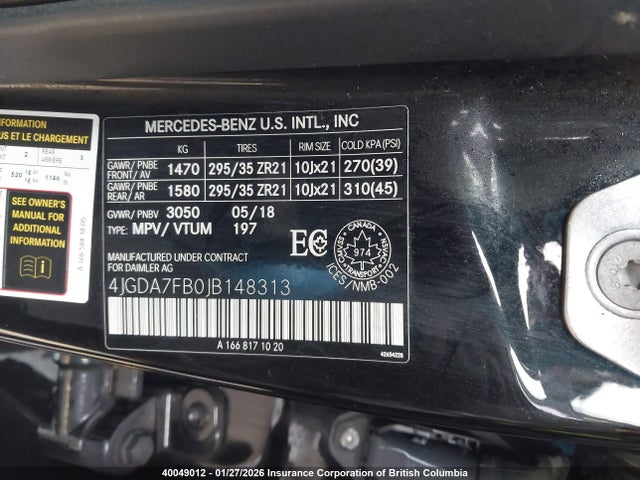 2018 Mercedes-benz Gle 63 Amg-s 4matic მანქანა იყიდება აუქციონზე, vin: 4JGDA7FB0JB148313, აუქციონის ნომერი: 40049012