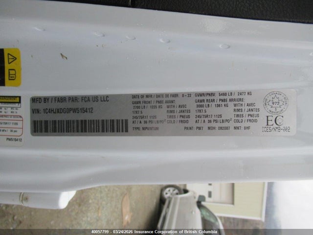 Aukcja sprzedaży 2023 Jeep Wrangler Sport, vin: 1C4HJXDG0PW515412, numer aukcji: 40057799
