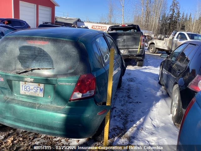 Aukcja sprzedaży 2004 Chevrolet Aveo, vin: KL1TD62664B126399, numer aukcji: 40057815