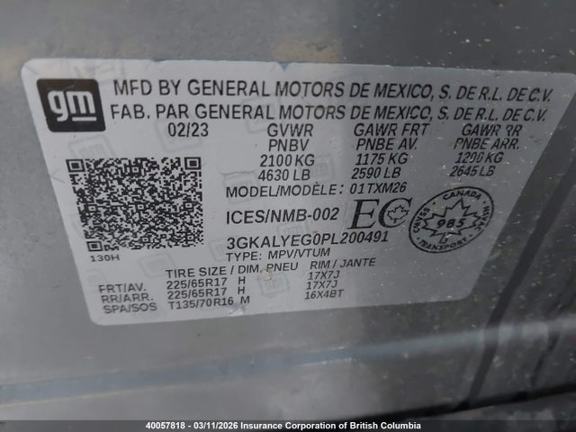 3GKALYEG0PL200491 GMC Terrain At4