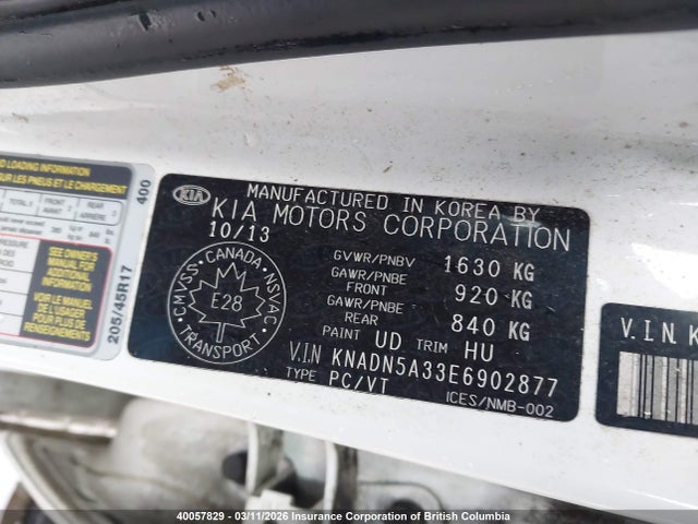 KIA RIO EX 2014 KNADN5A33E6902877 Image 9